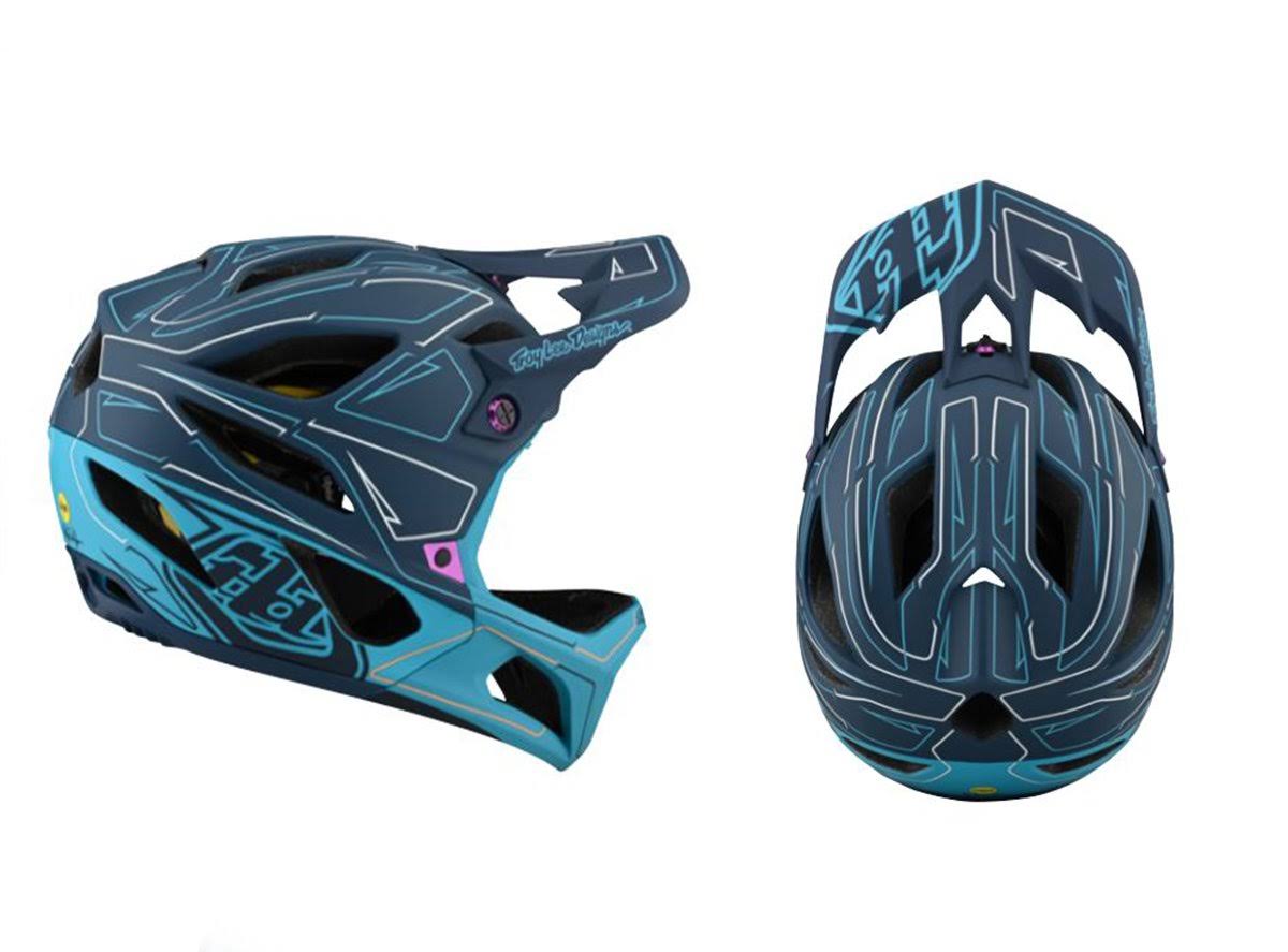 Troy Lee Designs Stage Helmet - Pinstripe - Marine - Size X-Small/Small