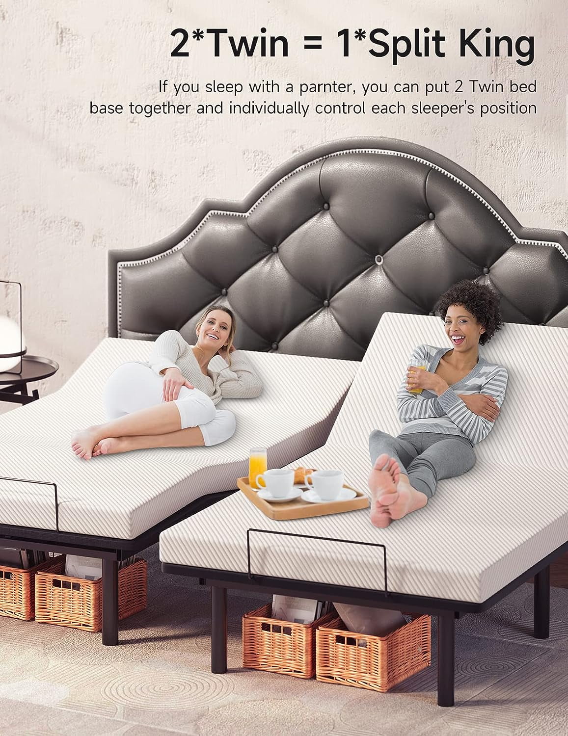 Adjustable Bed Frame Twin Size,Neche Zero Gravity Ergonomic Bed Base with Remote Quiet Motor,12" Legs for Storage