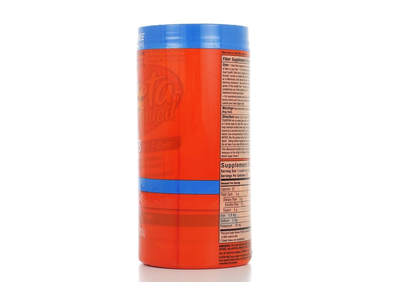 Metamucil Sugar Free Orange Smooth Fiber Powder Dietary Supplement 2-23.3 oz. Canisters