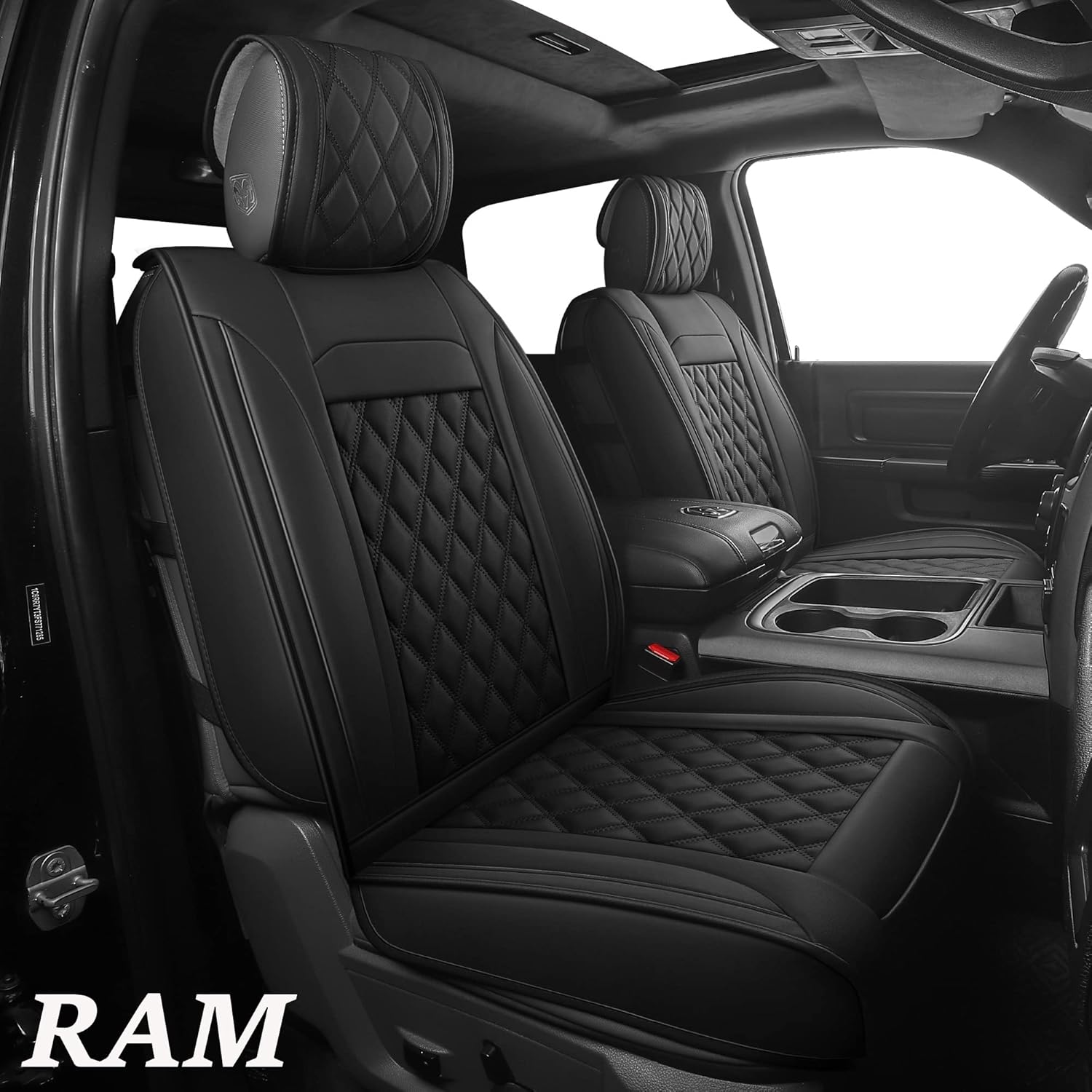JOJOBAY Car Seat Covers for Dodge Ram,Fit 2009-2022 1500/2500/3500 HD Pick-up Truck,Crew,Regular,Quad,Mega Cab