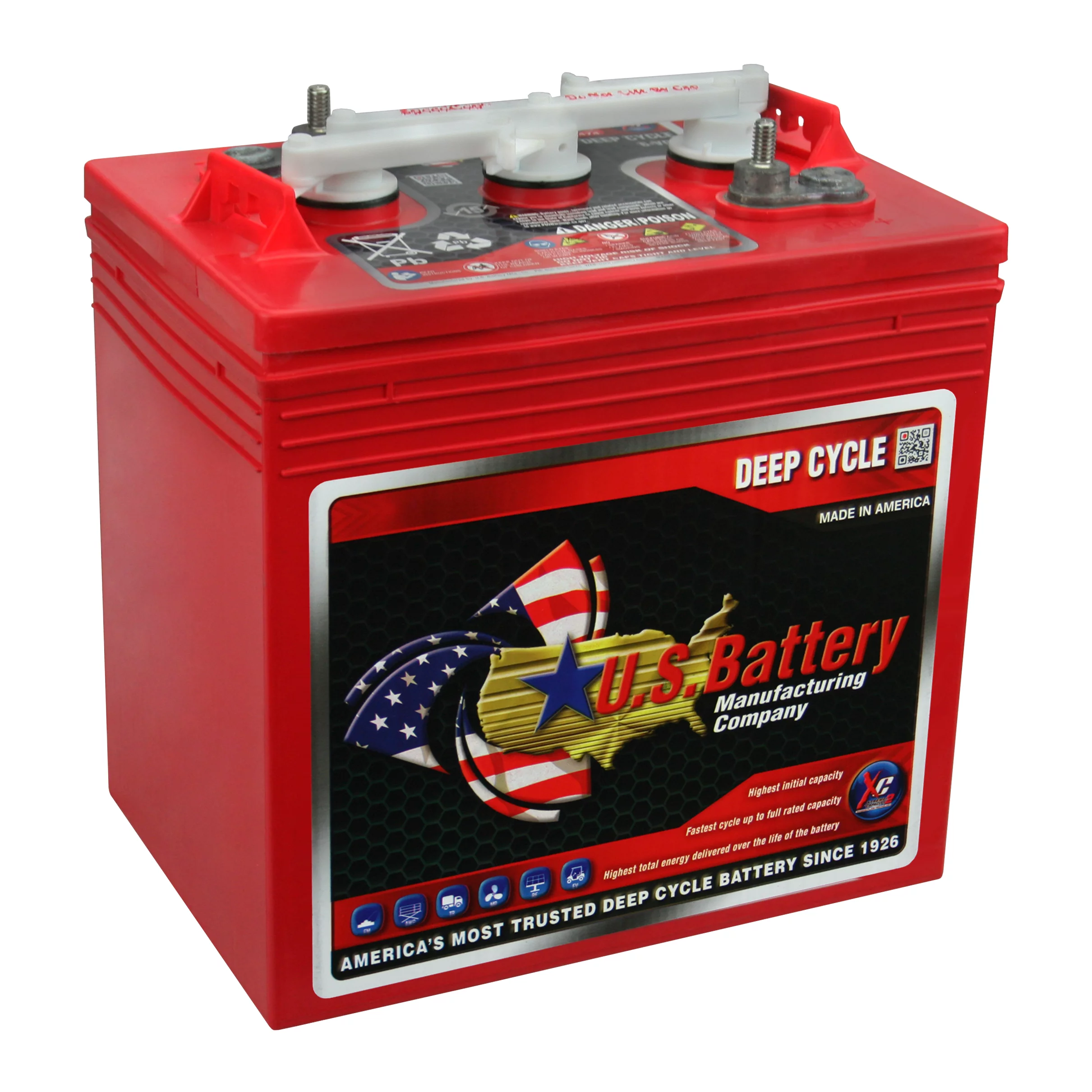US2200XC Replaces T-105 6V Volt Deep Cycle Golf Cart, Solar, Marine, RV and Industrial Use Batteries - 4 Pack