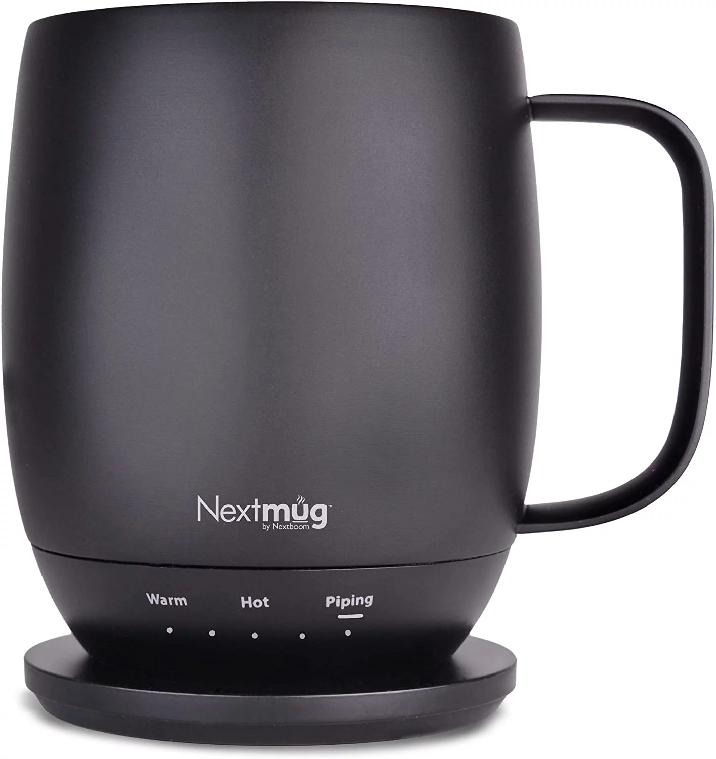 Nextmug by Nextboom - Temperature-Controlled, Self-Heating Coffee Mug (Black - 14 oz.)
