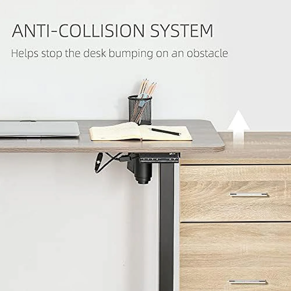 RUNFAYBIU Electric Height Adjustable Standing Desk with 54"