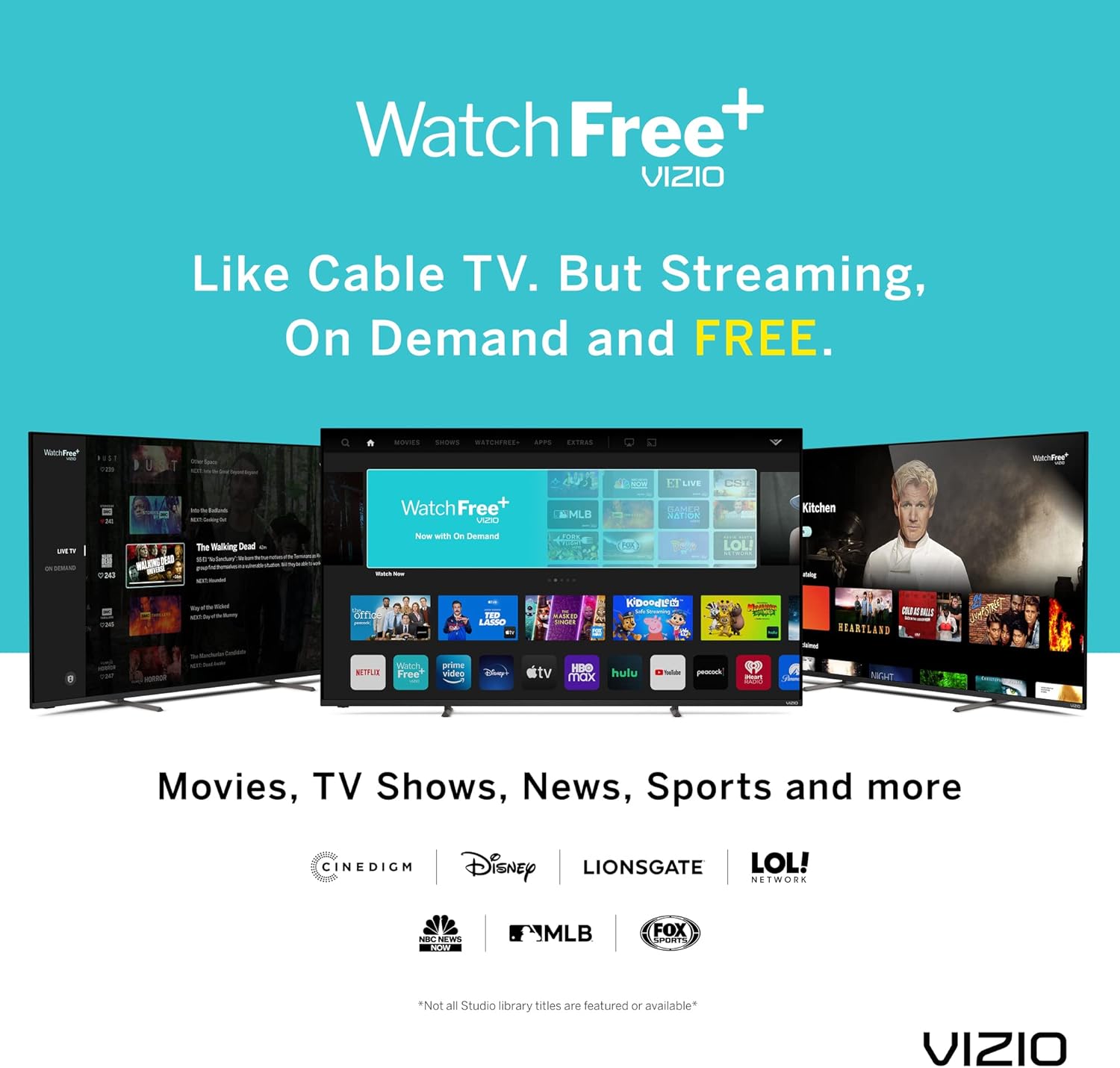 VIZIO 43-inch D-Series Full HD 1080p Smart TV with Apple AirPlay and Chromecast Built-in, TV Only (Renewed)