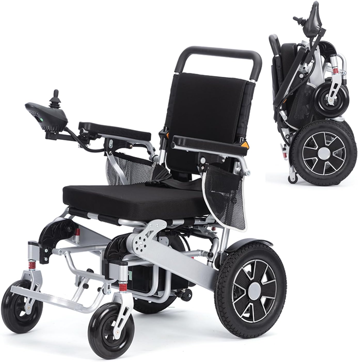 Lightweight Foldable Motorized Wheelchair for Senior,Intelligent Lightweight Foldable Electric Wheelchair,Long Range Motorized Wheelchair