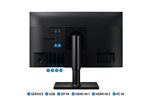 SAMSUNG FT45 Series 27-Inch FHD 1080p Computer Monitor, 75Hz, IPS Panel, HDMI, USB Hub, Height Adjustable Stand, 3 Yr WRNTY (LF27T450FQNXGO),Black