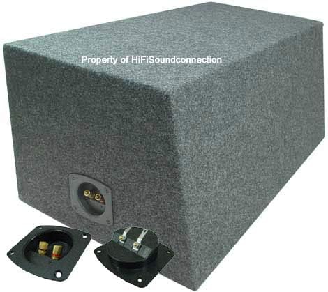 Car Audio Dual 10" Sealed Subwoofer Rear Angle Sub Box Enclosure 3/4" MDF Wood