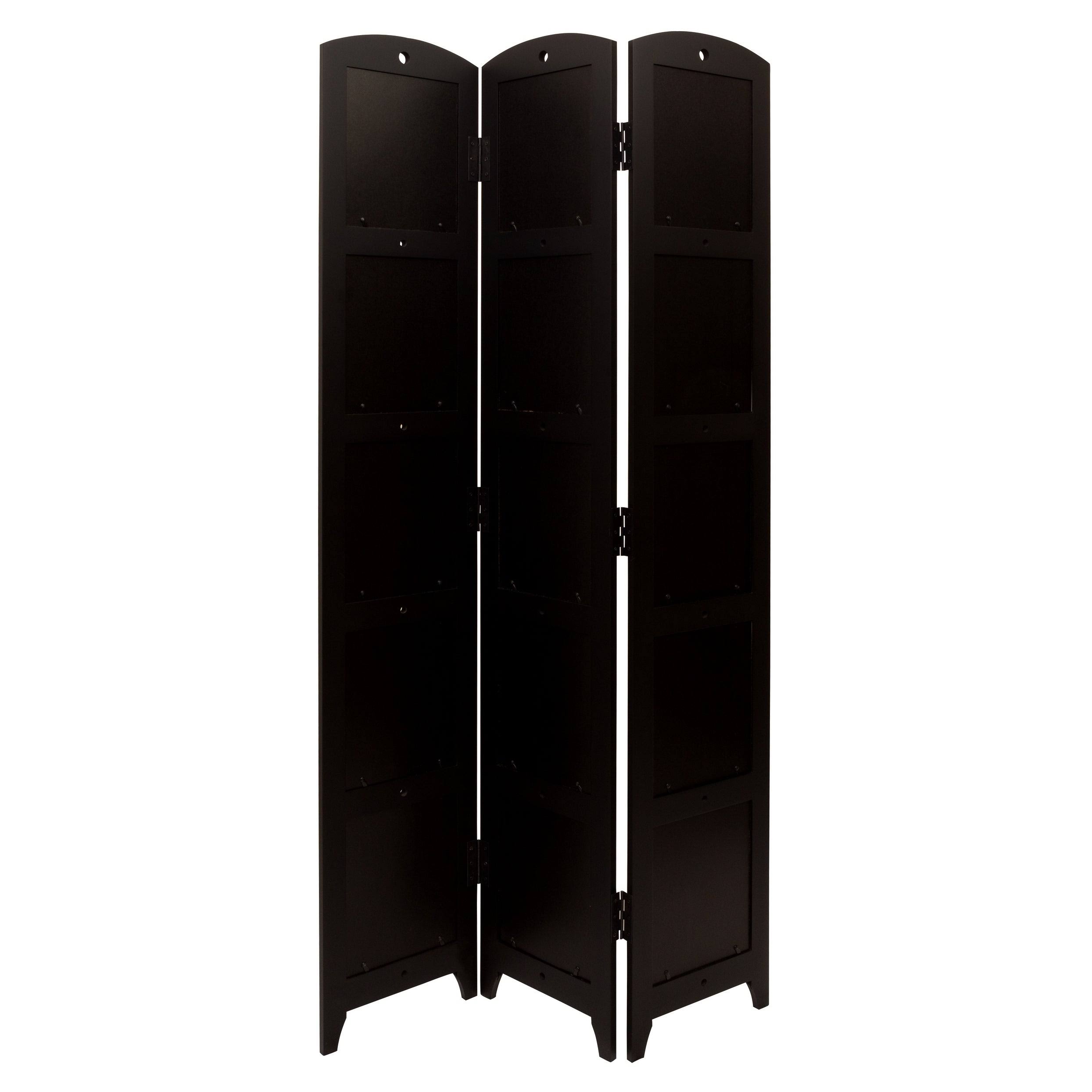Nexxt Triple 15-Photo Panel Floor Screen - Black