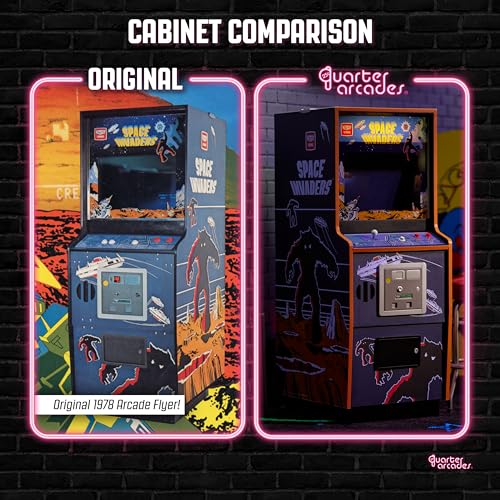 Numskull Quarter Arcades Teenage Mutant Ninja Turtles Collector's Edition Mini Arcade - 1/4 Scale Authentic Wooden Replica, Original ROM