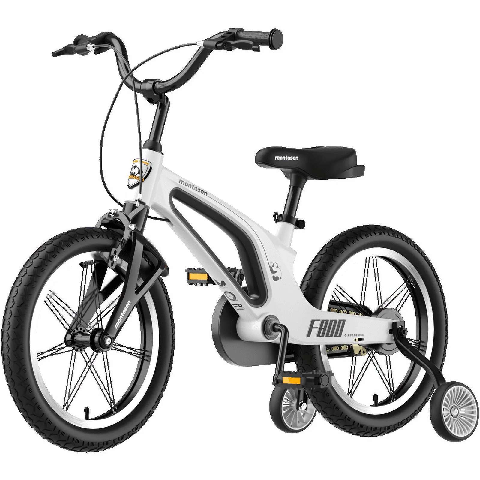16" Kids Bike for Girls and Boys, Magnesium Alloy Frame with Auxiliary Wheel, Kids Single Speed Cruiser Bike.