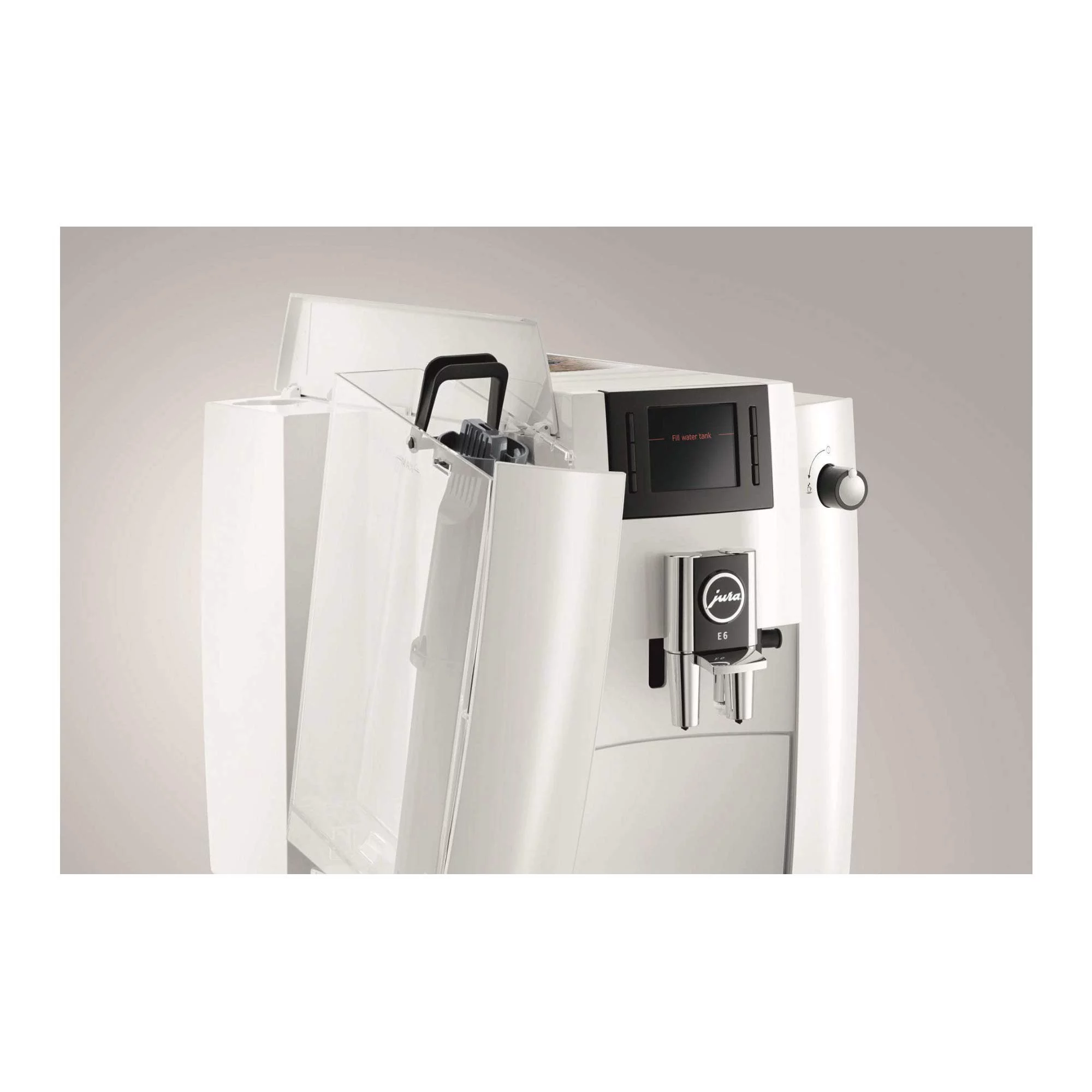 Jura E6 Automatic Espresso Machine (Piano White)