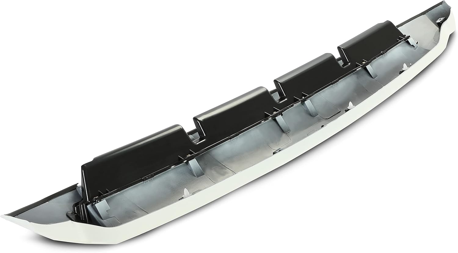 HECASA White Painted Hood Molding Hood trim Compatible with 2014-2021 Toyota Tundra engine Hood Bulge Grille Hood Scoop