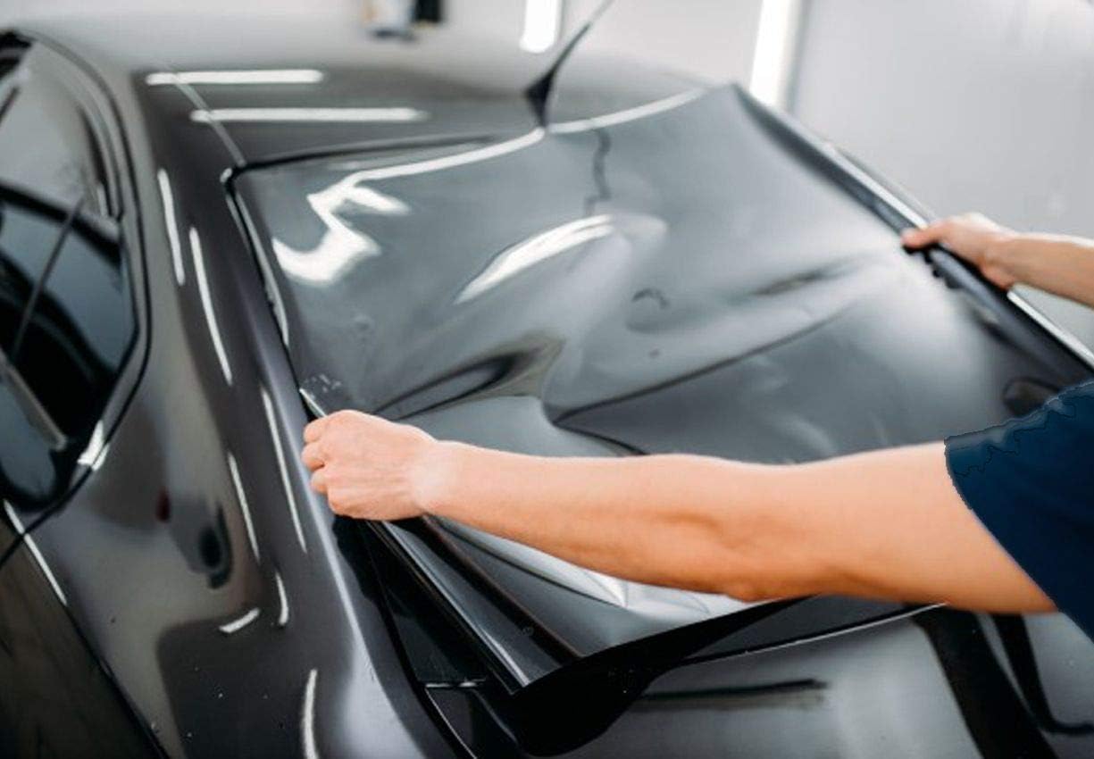 Mkbrother 2PLY 5% VLT 36" in x 25' Ft (36in x 300in) Heat & UV Block Professional Window Tint Adhesive Film Auto Car Pack of 2