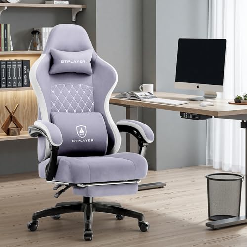 GTPLAYER Office Chair, Gaming Computer Desk Fabric Chair with Footrest