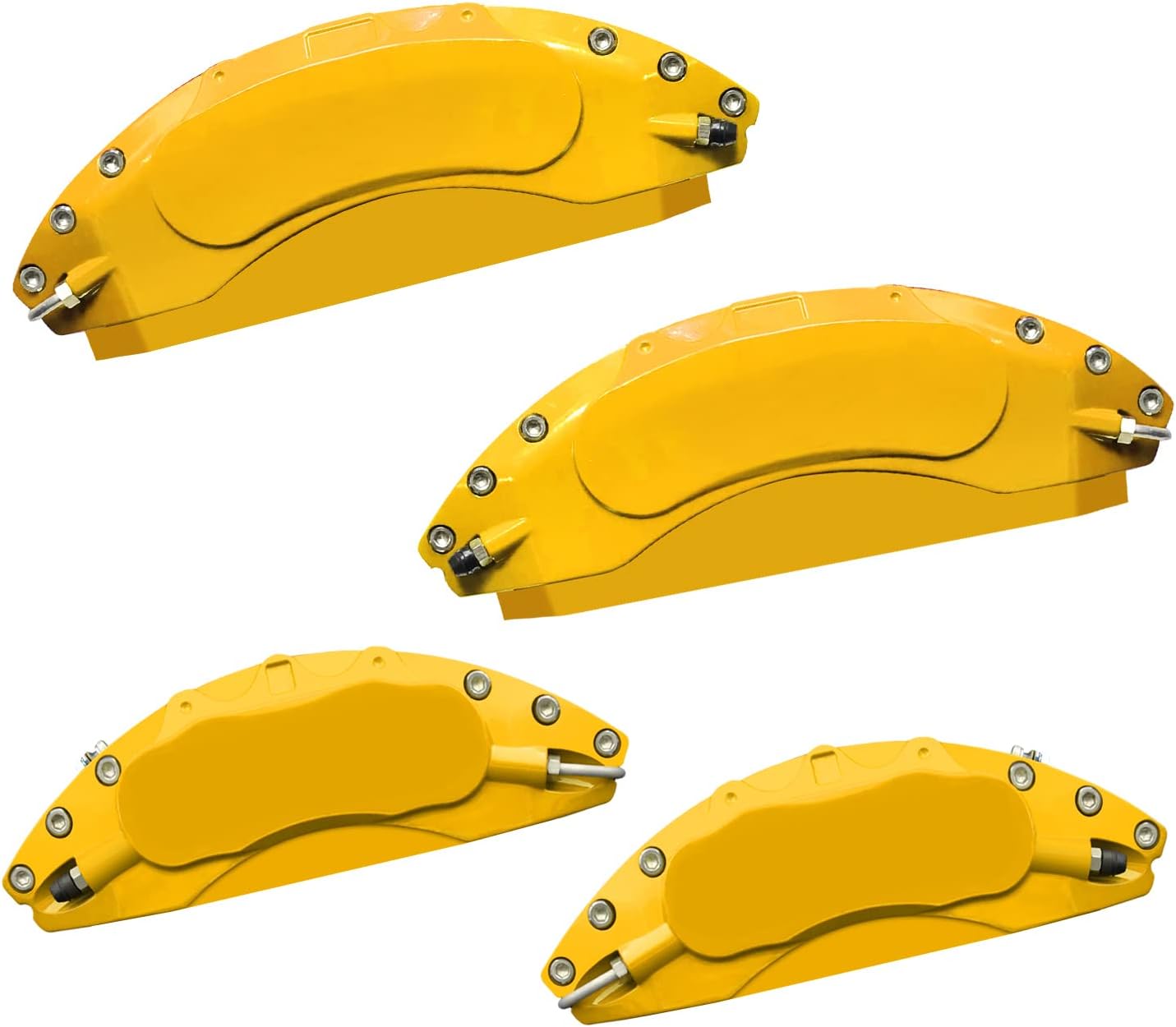 AOOA Brake Disc Yellow with Black Character Caliper Cover Powder Coating Fits Dodge Ram 1500(set of 4)