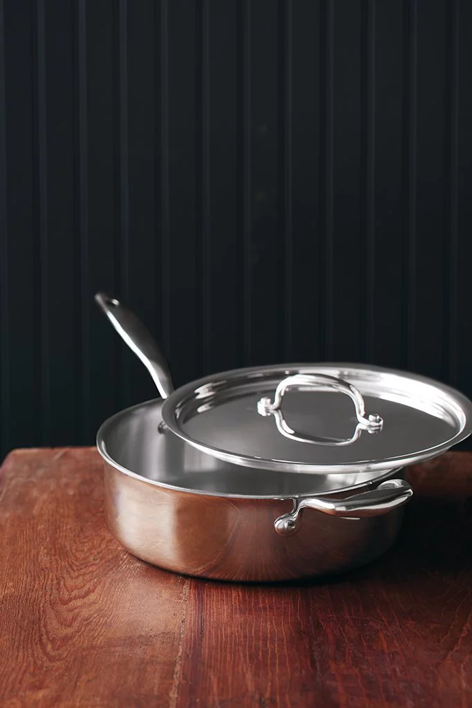 Heritage Steel Enhanced 5-ply Stainless Saute Pan with Lid