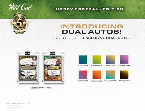 2024 Wild Card 5 Card Draw Football Hobby Trading Card Box (5 Encased Autographs Per Hobby Box including a 1/1)