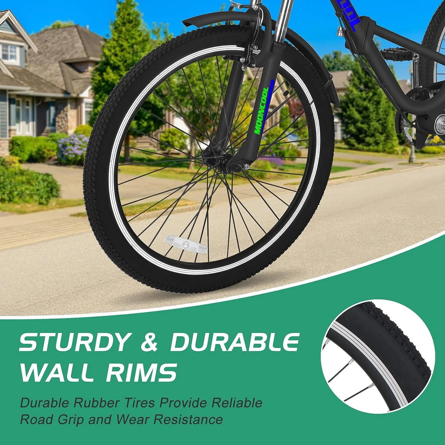 MOONCOOL Adult Folding Tricycle for Adults, 7 Speed 20/24/26 inch 3 Wheels Bikes with Basket, Foldable Tricycle for Adults, Women, Men, Seniors