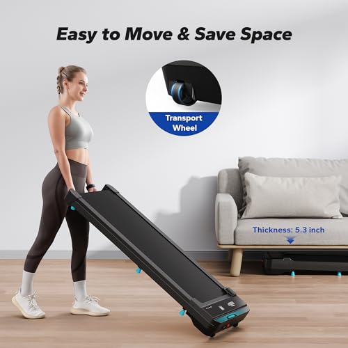 MERACH Walking Pad, Small Treadmill for Home & Office, Under Desk Treadmill with Max 3.8MPH 40 dB
