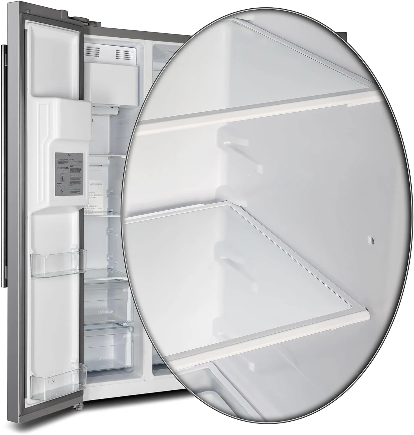 Salerno 36" Side by Side 20 Cu.Ft Stainless Steel Refrigerator with Ice Maker