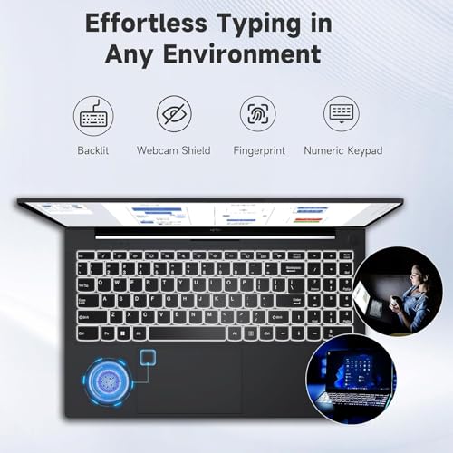 NIMO 15.6" IPS FHD-Business-Laptop, Intel 6 Core i3-1215U 8GB RAM 256GB SSD (Beat i5-1135G7