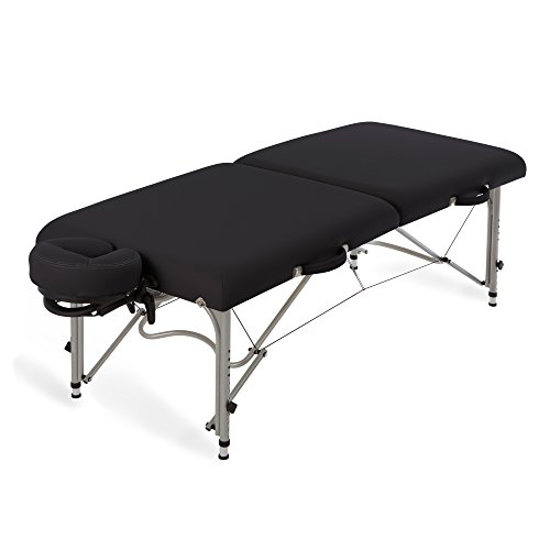 EARTHLITE Portable Massage Table LUNA - Ultra-Lightweight, Patented Aluminum Reiki Frame incl. Flex-Rest Face Cradle & Carry Case (29lb)