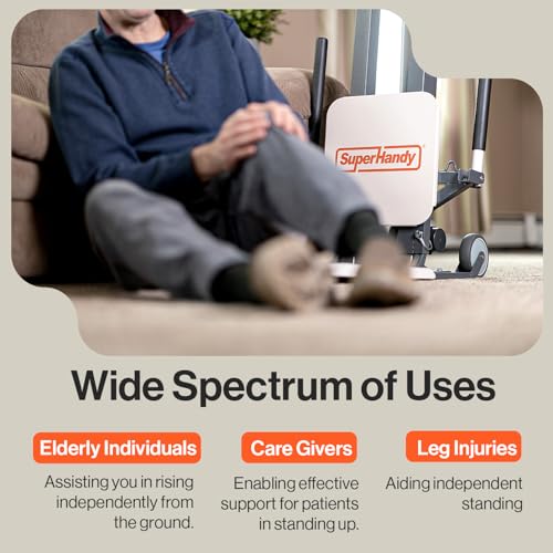 SuperHandy GoRise Electric Floor to Stand Lift – 500 Lbs Capacity, Standing Assistance, Portable, Adjustable, Ergonomic, Easy Storage
