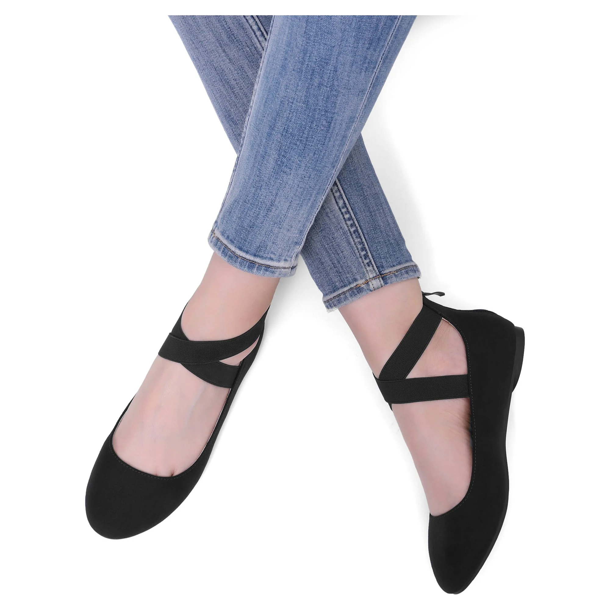 Dream Pairs Womens Ballet Flats Elastic Ankle Strap Mary Jane Slip On Shoes - Curated Treasures Market