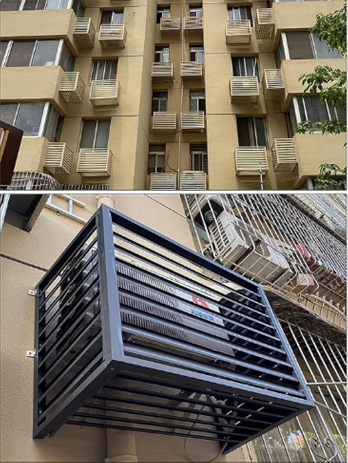Air Conditioner Privacy Fence,Aluminum Air Conditioner Covers,Freestanding Louvered Space Divider