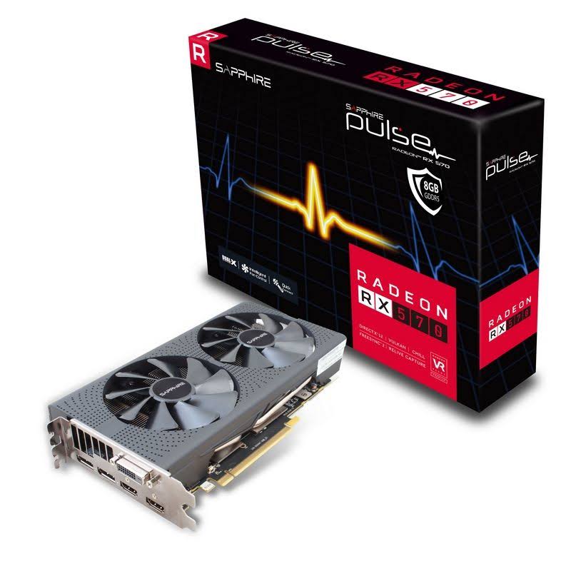 Sapphire 11266-66-20G Graphics Card Radeon RX 570 8 GB GDDR5