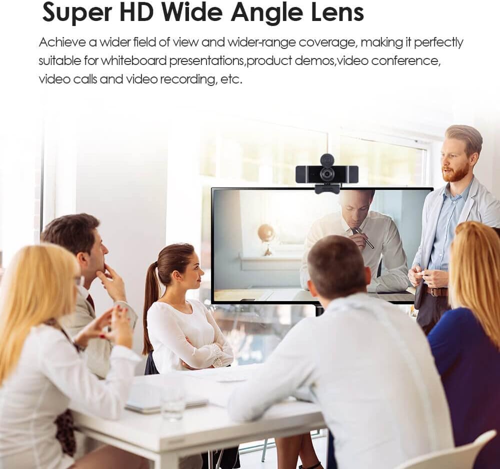 Hd Webcam with Microphone，REMALL 1080 Webcam with Microphone for Laptop, 2K USB Webcam for Computer Microphone