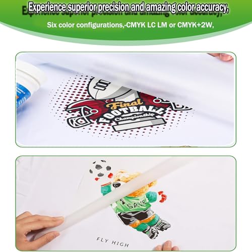 A4 DTF Printer Transfer Printing Machine T-Shirt Direct to Film DTF Transfer Printer Machine with White Ink Mixing System&Roll Feeder