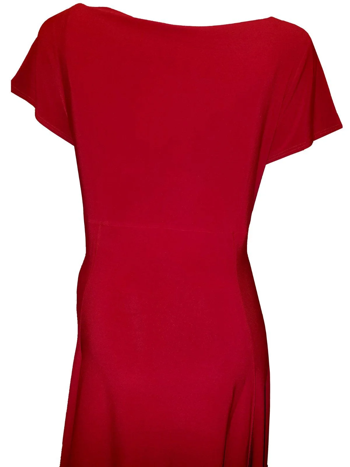 Funfash Women's Plus Size Red Empire Waist with Rhinestones Cocktail Dress - XXL