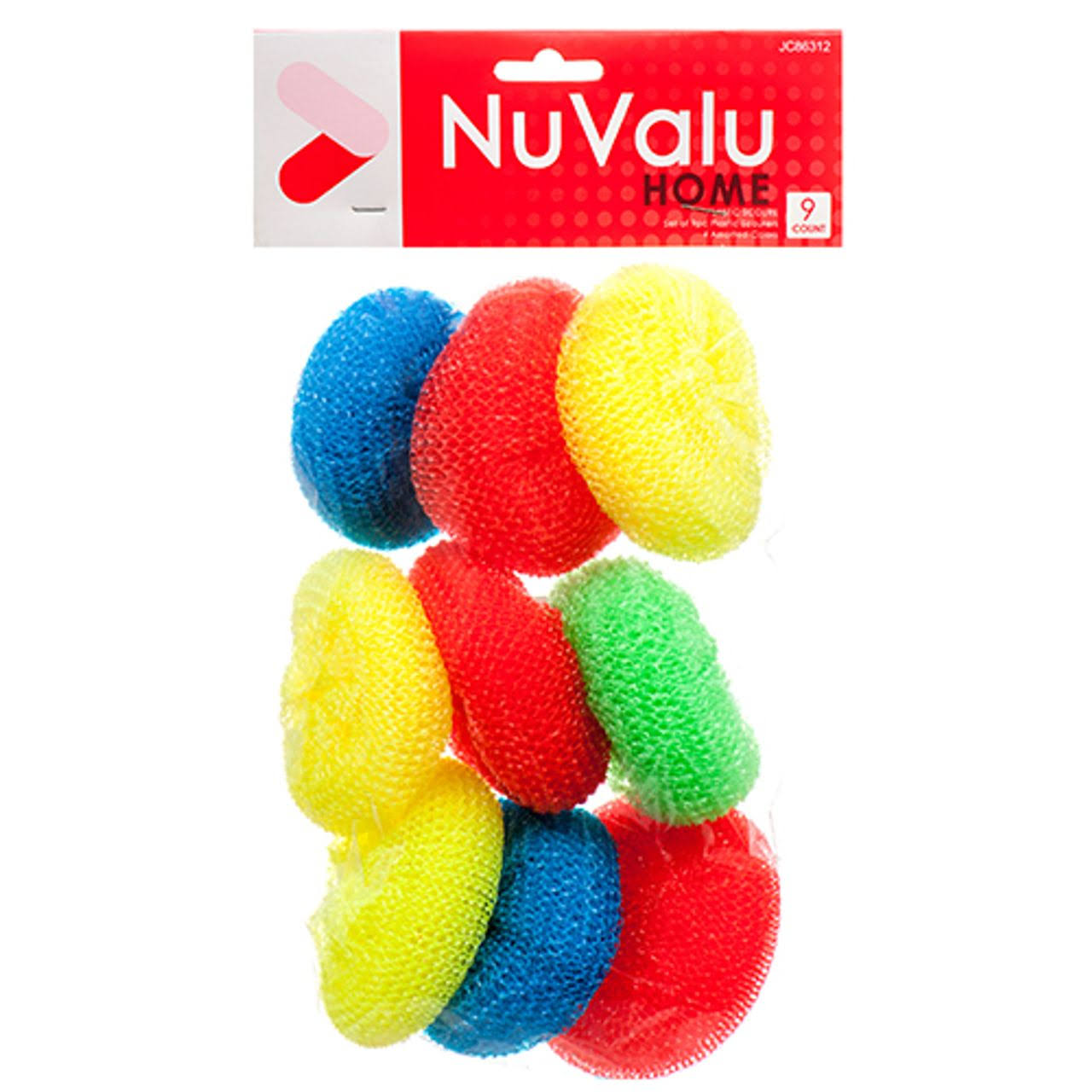 Nuvalu Plastic Scourers 9pc 6g PC Wholesale (24 Pack) 318708