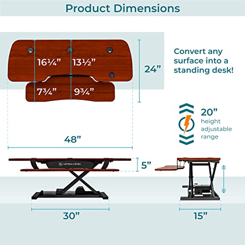 VERSADESK PowerPro™ 36 Inch Electric Standing Desk Converter, Height Adjustable Sit to Stand Up Desk Riser