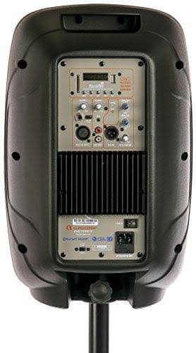 Alphasonik 10 Powered 1600W Pro DJ Amplified Loud Speaker Bluetooth USB SD Card Aux MP3 FM Radio PA System LED Ring Karaoke Mic