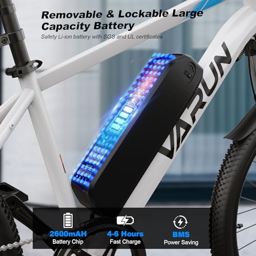VARUN Electric Bike - Ebikes for Adults 350W (Peak 500W) 20MPH Commuter Ebike with 36V Removable Battery