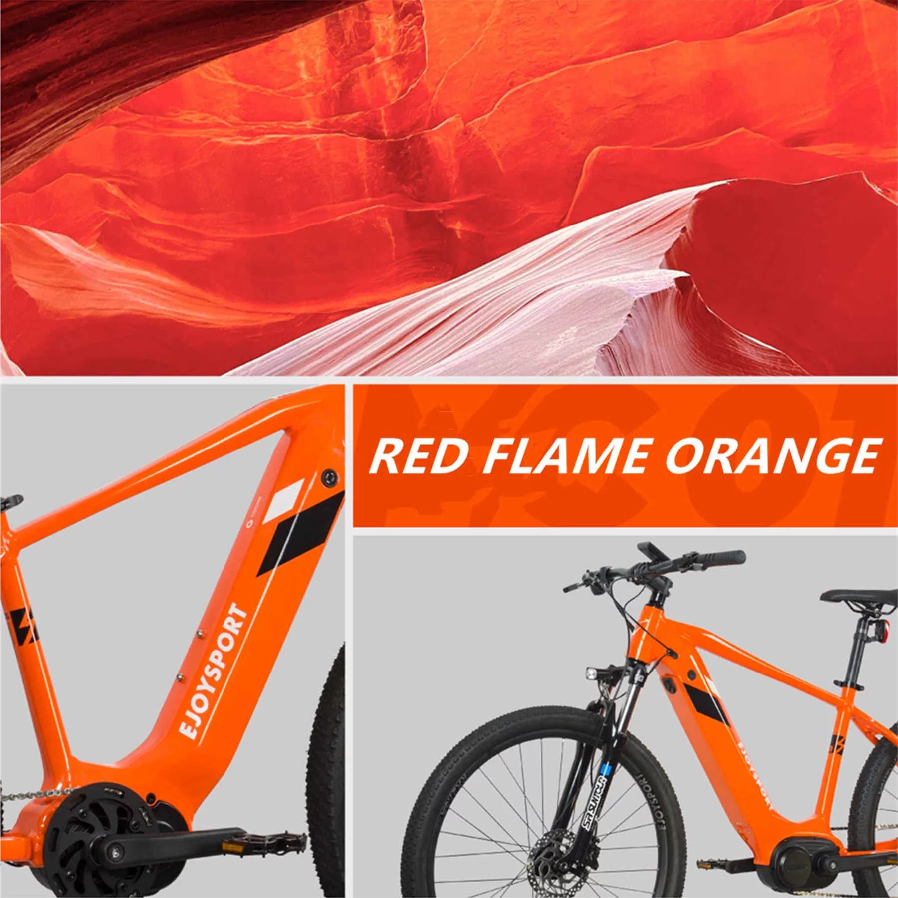 YAPENG 27.5"  Electric Bike for Adults 7 Speed Commuting Electric Mountain Bike with 250W Motor  Orange