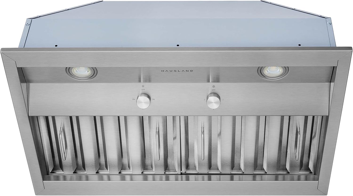 Hauslane | Pro-Style 30” IN-R200 Built-In Range Hood, 18.5” Deep | Low Noise Performance | Contemporary Design, Full-Size Handles