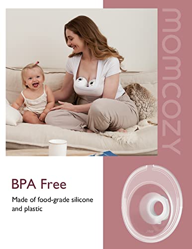 Momcozy M5 Hands-Free Wearable Breast Pump, Double-Sealed Flange for Baby-Like Comfort, 3 Modes & 9 Suction Levels, Portable Electric Pump – 24mm