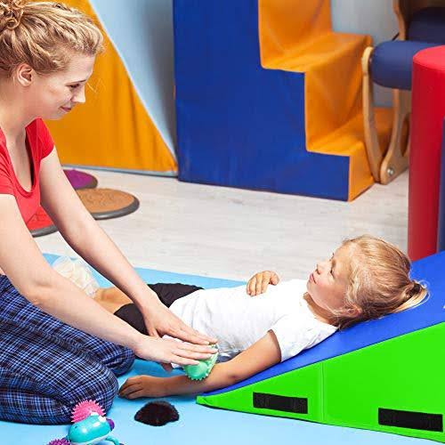 We Sell Mats Gymnastics Folding Incline Cheese Wedge Skill Shape Tumbling Mat, Small/24x22x34x22x14