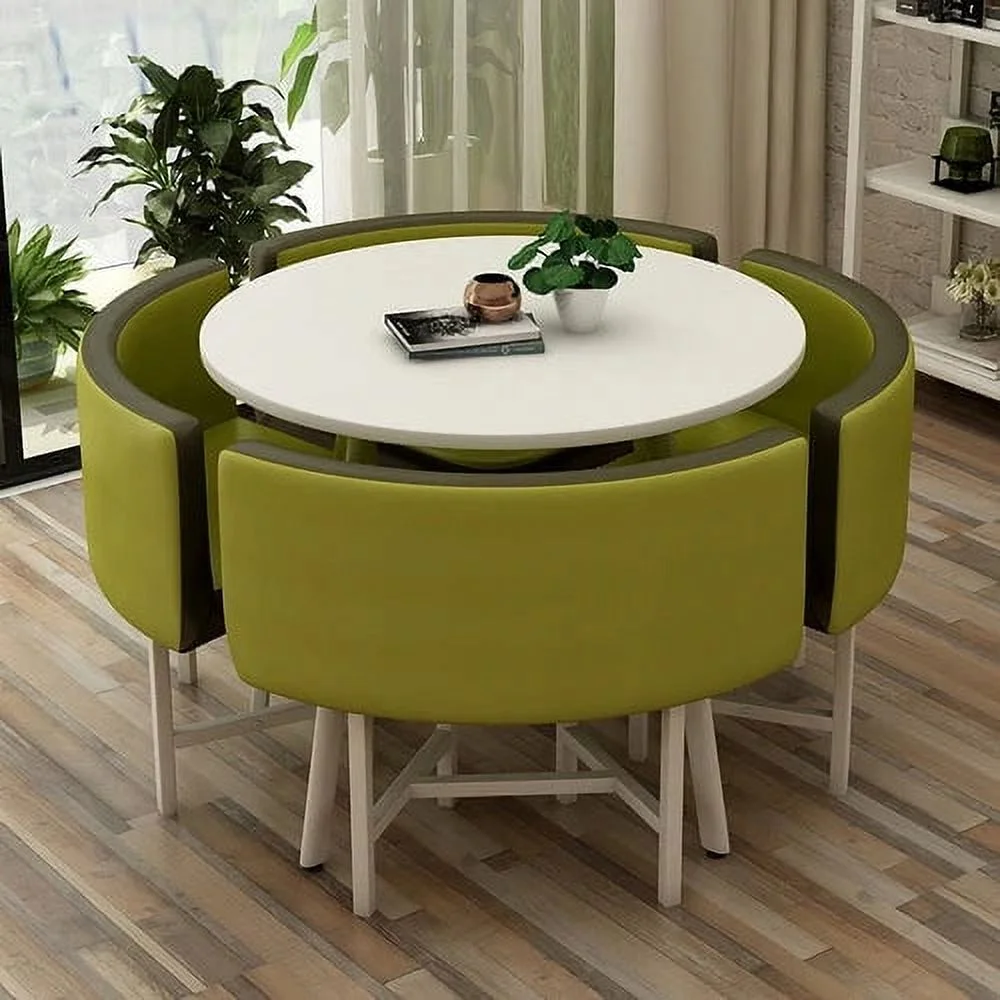 Dining Table Set 4 Chairs Office Reception Seat Suits Negotiation Table Casual Visitor Round Table Visitor Office Desk Chair Set