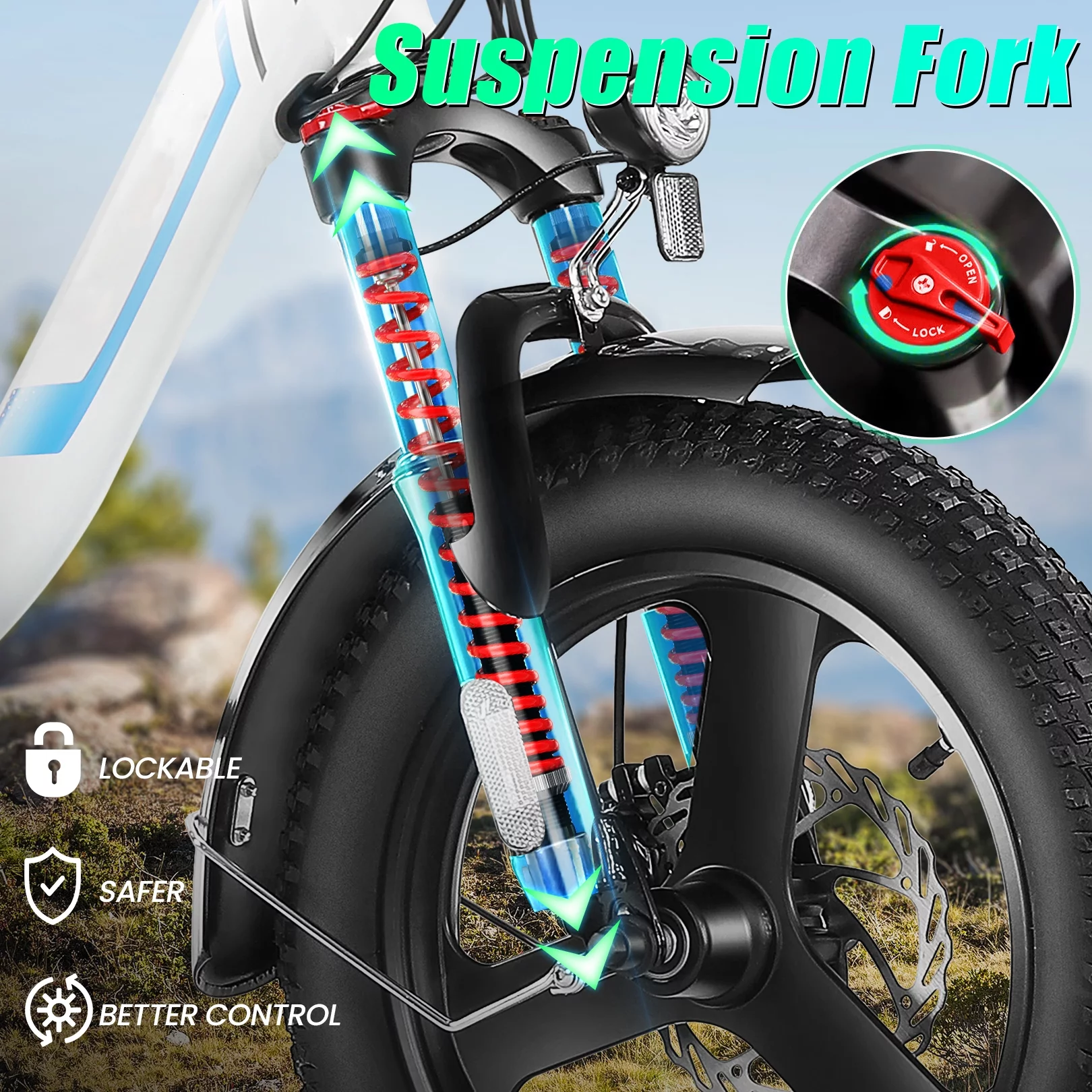 Gocio Electric Bike 3.0 Fat Tire Foldable Ebike, 48V 7.8Ah Battery, 350W Electric Commuter Bicycle Low-Step E Bike with LCD Meter