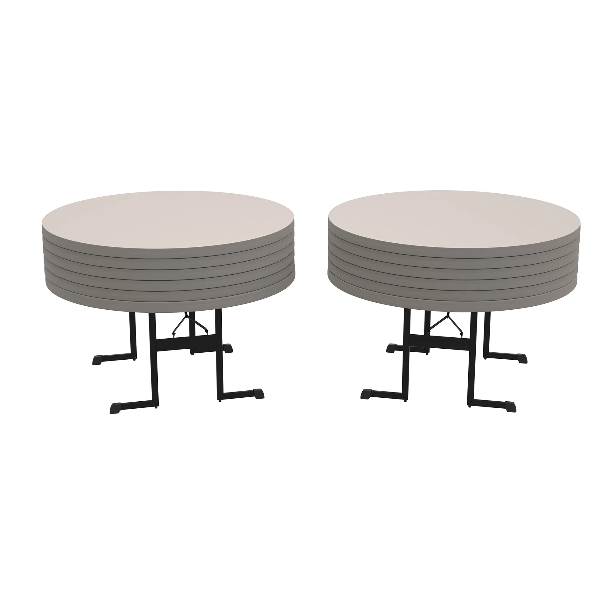 Lifetime 60 inch Round Table, Indoor/Outdoor Professional Grade, Putty (80125)