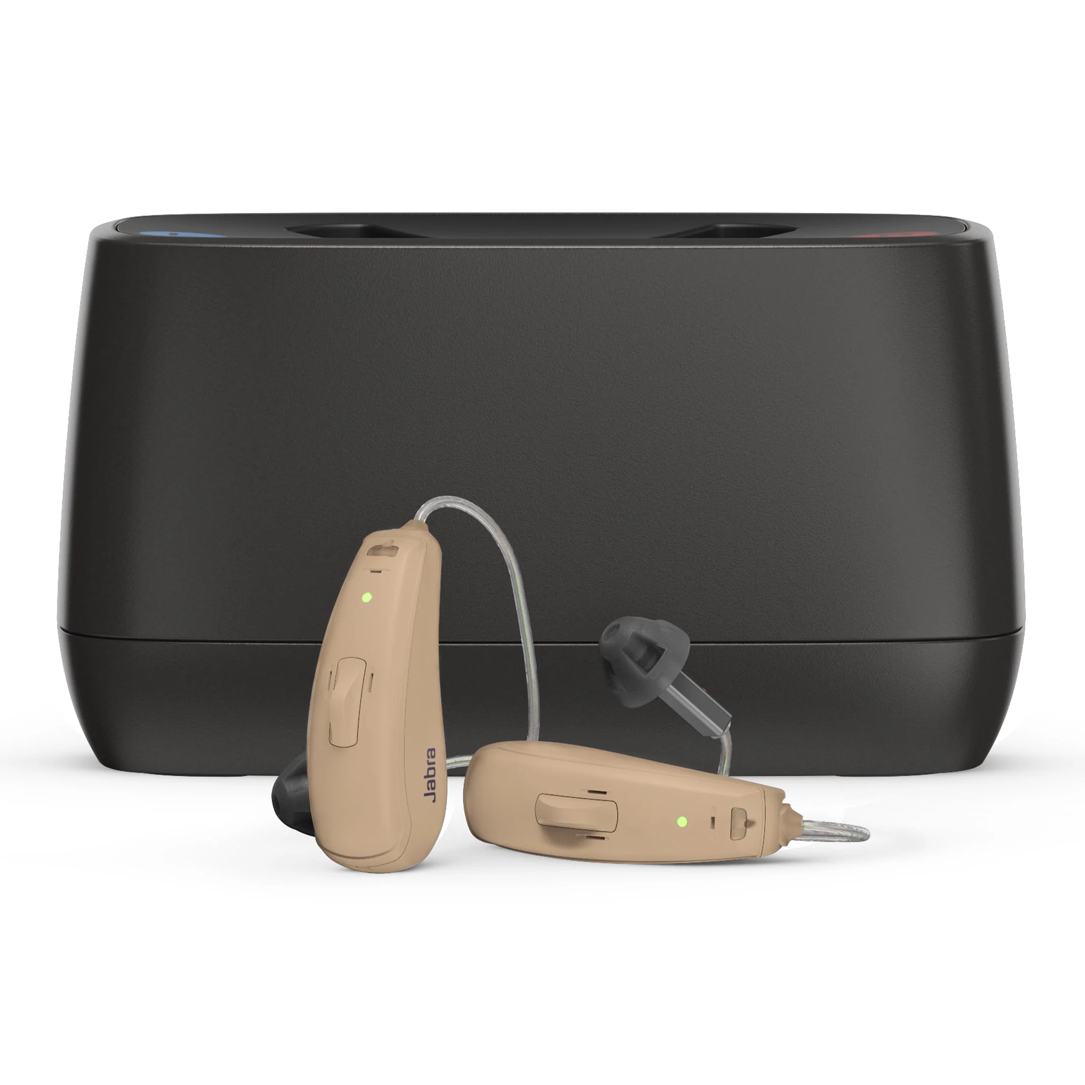 Jabra Enhance Select 50R Rechargeable, Behind-the-Ear Hearing Aids with Remote Professional Care and Bluetooth Streaming, Gray
