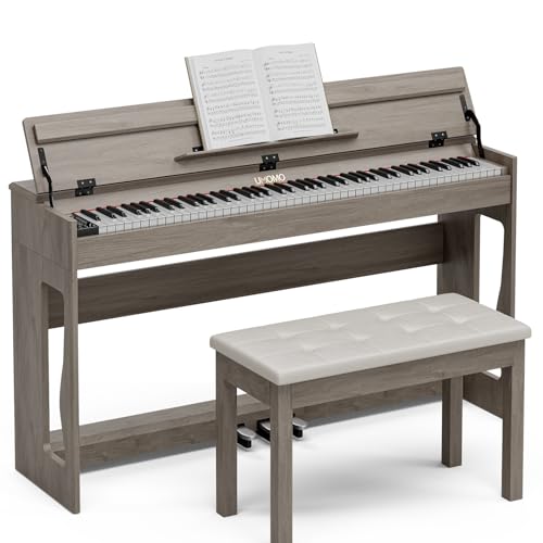 UMOMO 88 Weighted Key Digital Piano with Duet Piano Bench