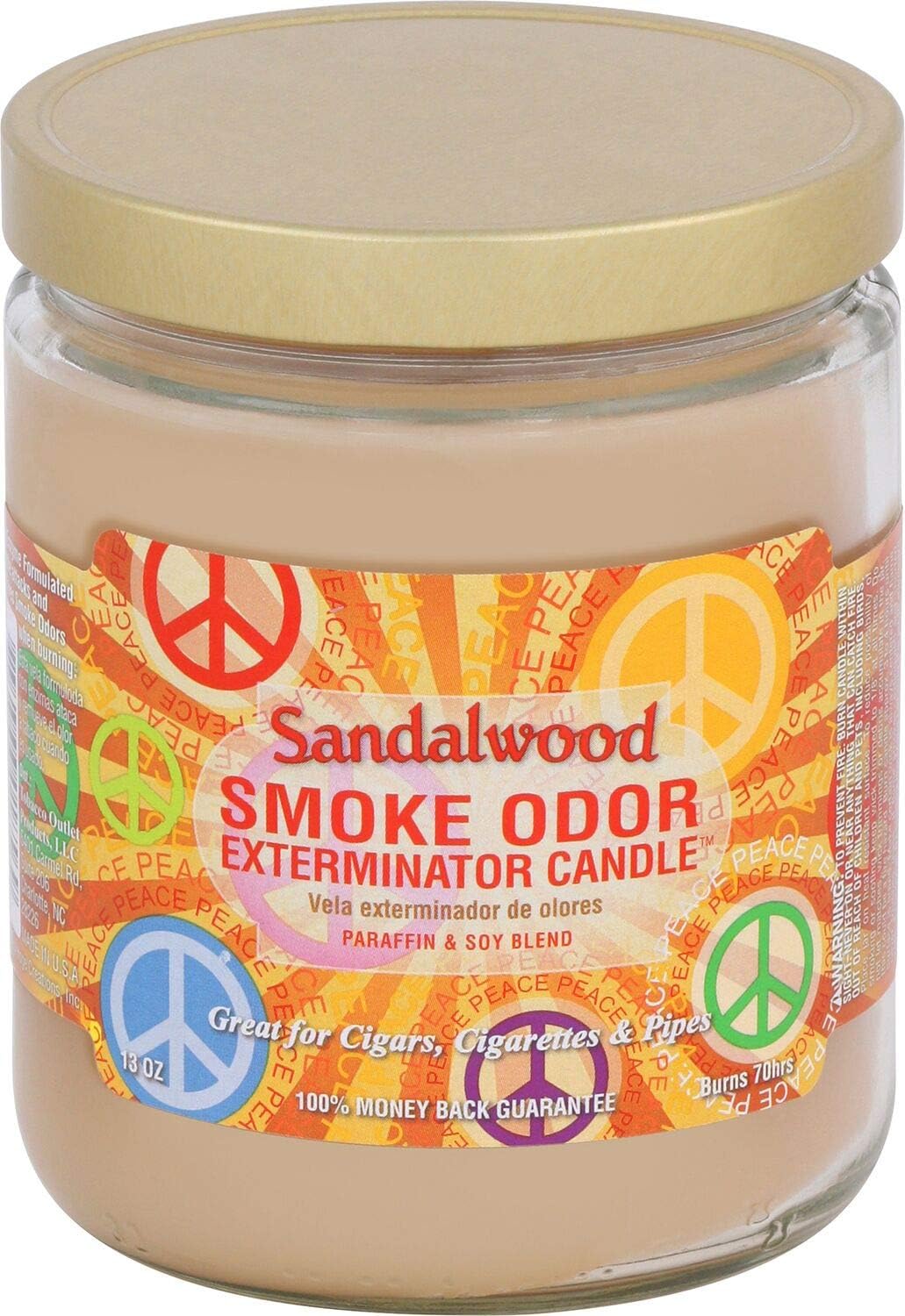 Smoke Odor Exterminator 13 oz Jar Candles Sandalwood, Pack of 2