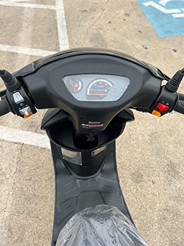 HHH Street Scooter Fully Automatic VINO50# BD50QT 50cc Scooter Moped With Matching trunk (Black)