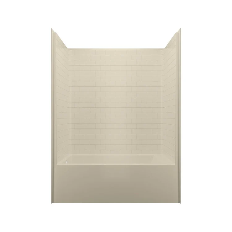Tub and Shower Module Left Drain Almond 52 Gallons 60 x 32 x 80 Inch