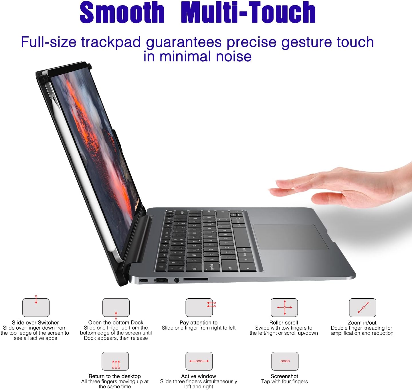 doqo Magnetic Keyboard Case for iPad Air 5th Generation(2022)/iPad Air 4th Generation(2020), iPad Pro 11 2018/2020/2021